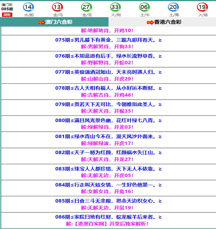 086期百家网玄机[图]
